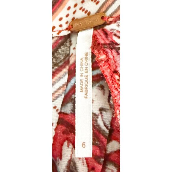 Free People Women's Paradise Boho Print Handkerchief Hem Skirt Flowy Pockets 6 - Picture 8 of 11